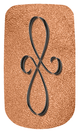 DAROYAL 601 BK SH CP Black Scroll Shimmer Copper Background